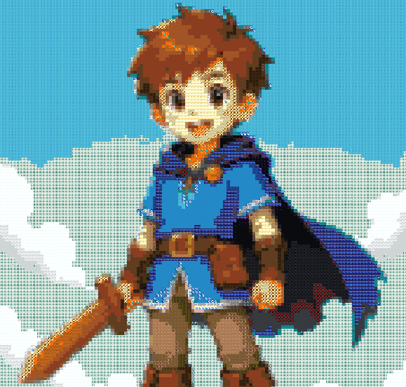 Minecraft pixel art result: Give faces and outfits more room